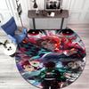 Classic Japanese-style cartoon Demon Slayer round rug, home soft decorative anti-slip yoga mat and chair mat, outdoor floor mat carpet K23