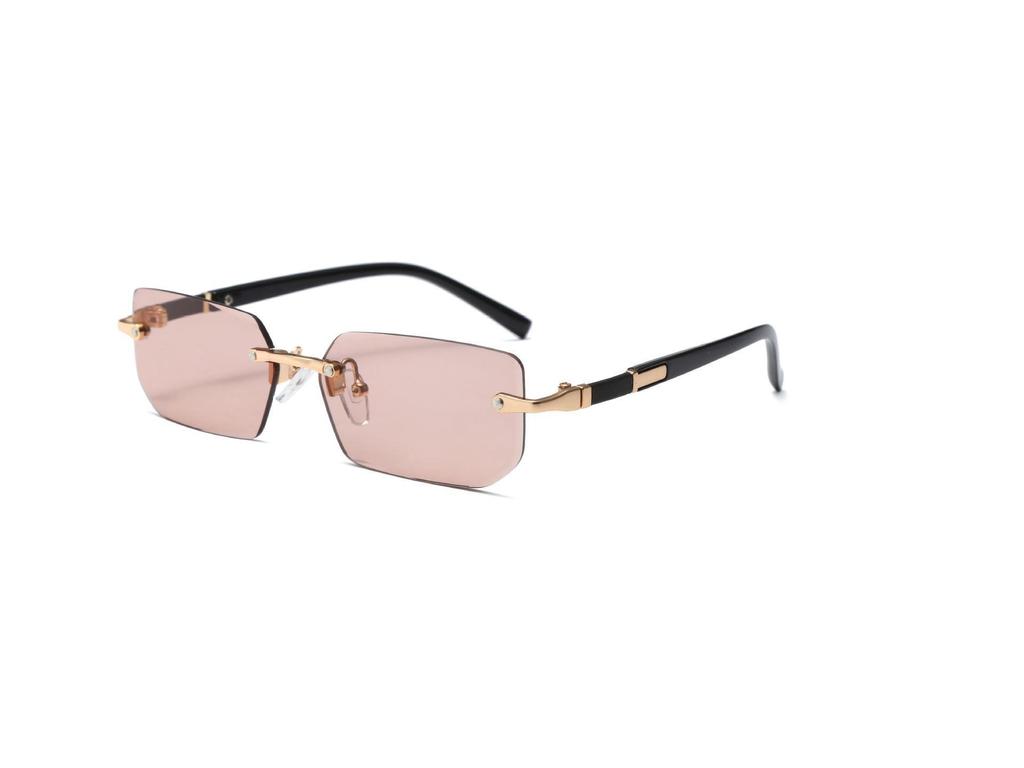 Women's Fashion Metal Frameless Square Sunglasses - 2024 Trend