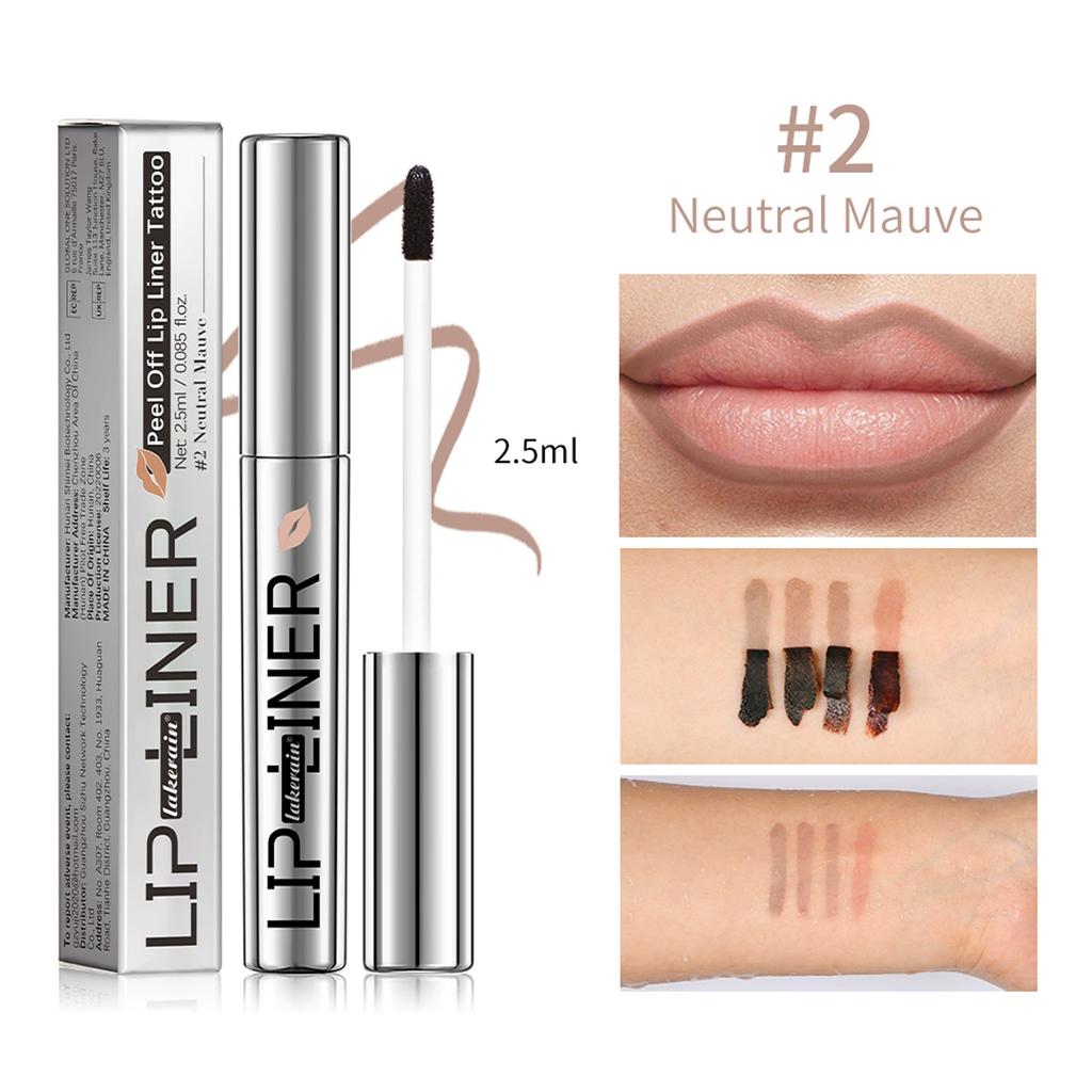 Long Lasting Non-Sticky Cup Peel Off Matte Finish Lip Liner, Lip Liner Pen Long Lasting Non-Sticky Cup Peel Off Matte Finish Lip Liner