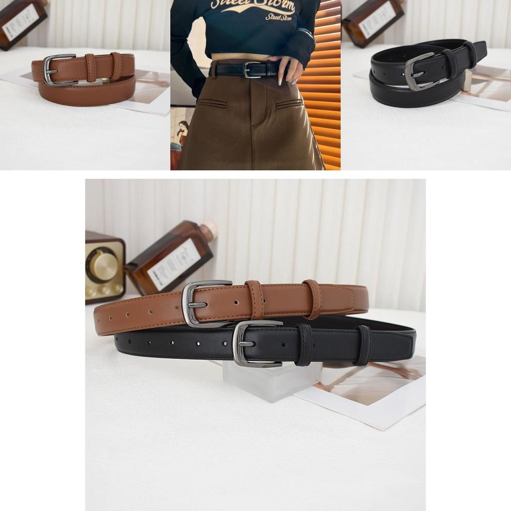 High Quality Genuine Leather Black Belt For Men And Women Stylish Retro Design