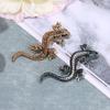 Women Pin Bag Clothes Label Retro Lizard Gecko Brooch Animal Brooch Rhinestone
