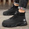 Fashion Motorcycle Boots for Men 2025 Winter British Style Fashion Work Short Boots Classic Outdoor High-top Casual Sports Shoes