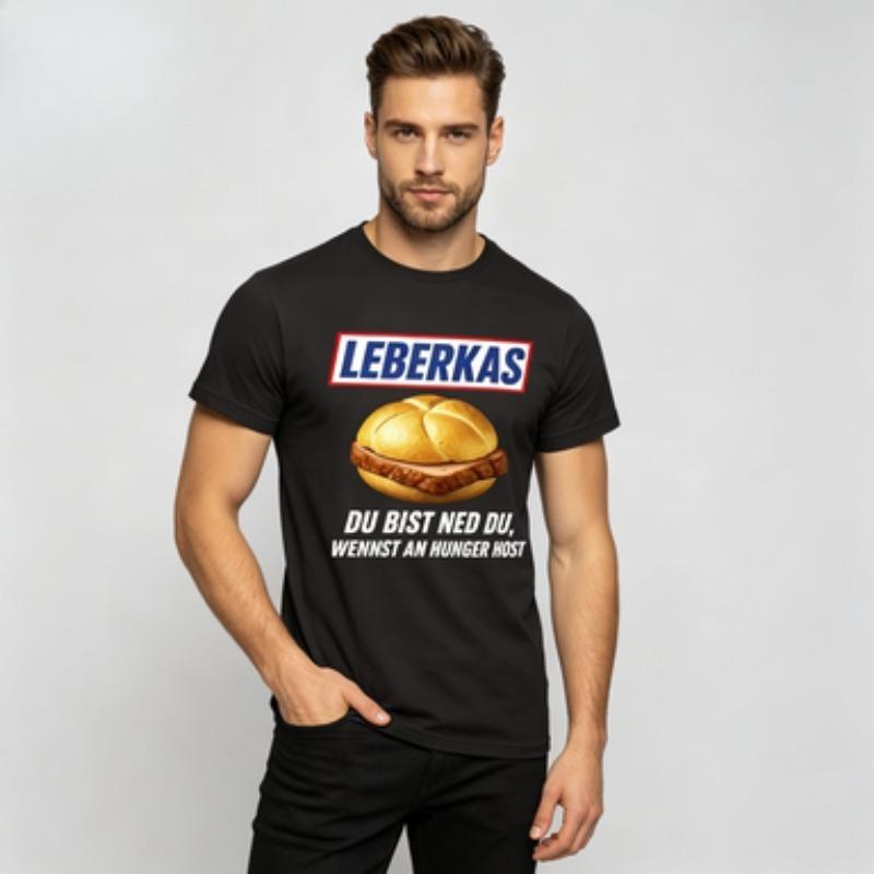 2026 New Unisex Pure Cotton Tee Classic Leberkas Meat Loaf Bread Gerunisex Saying Print Streetwear Food Lover Male Shirts