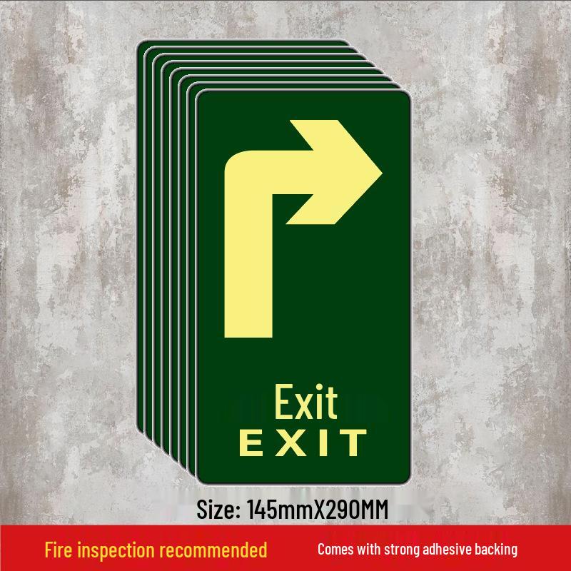 Luminous Self-Adhesive Floor Sticker for Fire Exit and Evacuation Pathway