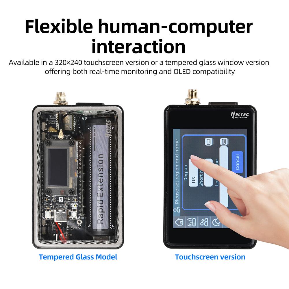 WiFi LoRa 32 Expansion Kit Heltec V4 ESP32S3 SX1262 928MHz GPS Module Tempered Glass/Touch Screen For Meshtastic LoRaWAN