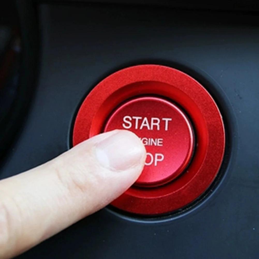 Car Ignition Engine Start Stop Switch Button Ring Trim Sticker For Land Rover Discovery Sport LR5 Range Rover Sport Vogue Evoque