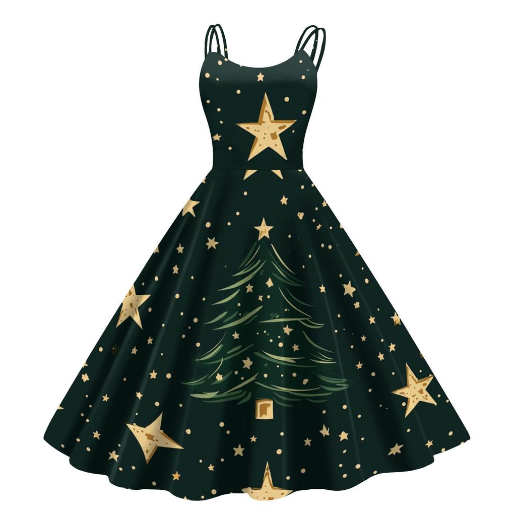 Женское рождественское платье со снежинками и сексуальным облегающим принтом с открытыми плечами в стиле панк-ретро