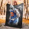 1pc Basketball, Warriors, Celebration Digital Printed Flannel Blanket, Super Soft Plush Fleece Bed Cover, Multipurpose Four Season Blanket f
