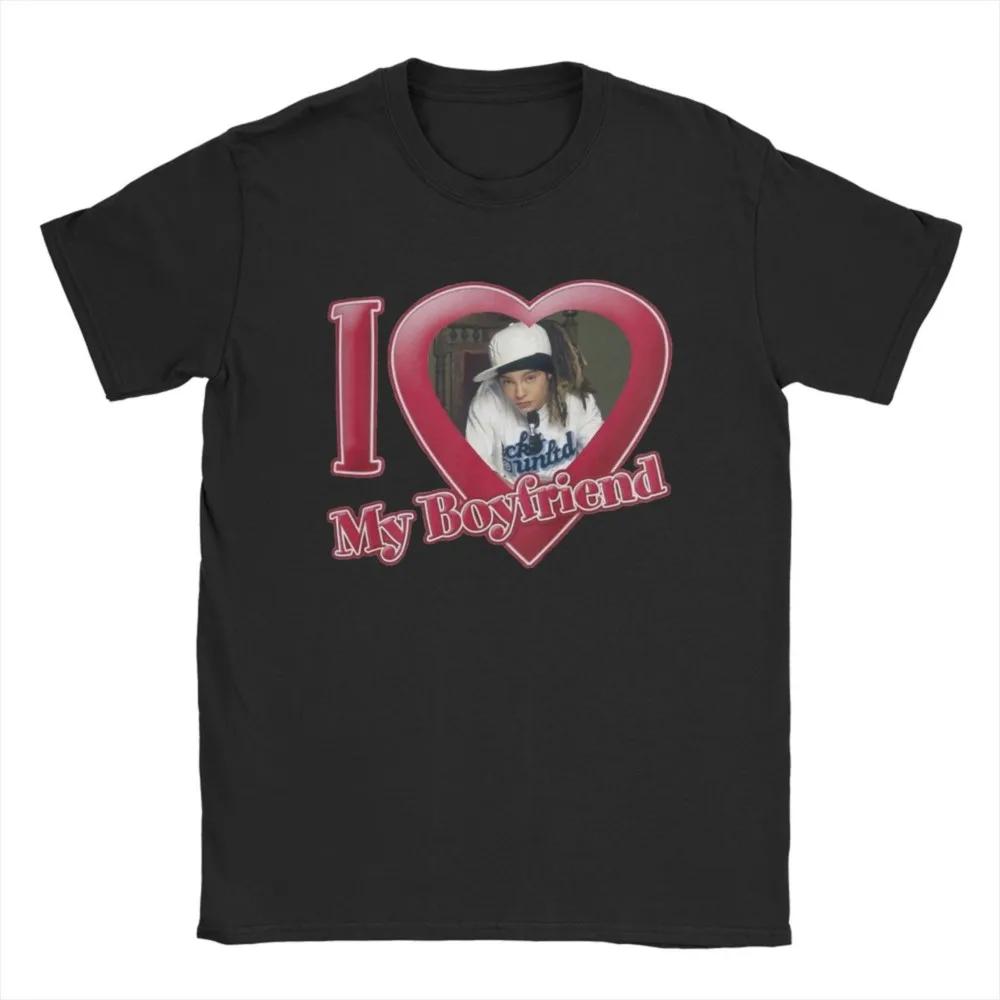 Men Tshirt I Love My Boyfriend Tom Kaulitz Funny Vintage Music Tees Short Sleeve Tokio Hotel T Shirt O Neck Tops Gift Idea