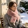 Skin Friendly Fluffy Neck Scarf Women Imitation Mink Fur Scarf Thickened Soft Plush Thermal Winter Wrap Warmer Cold Weather Elegant Shawl Accessory