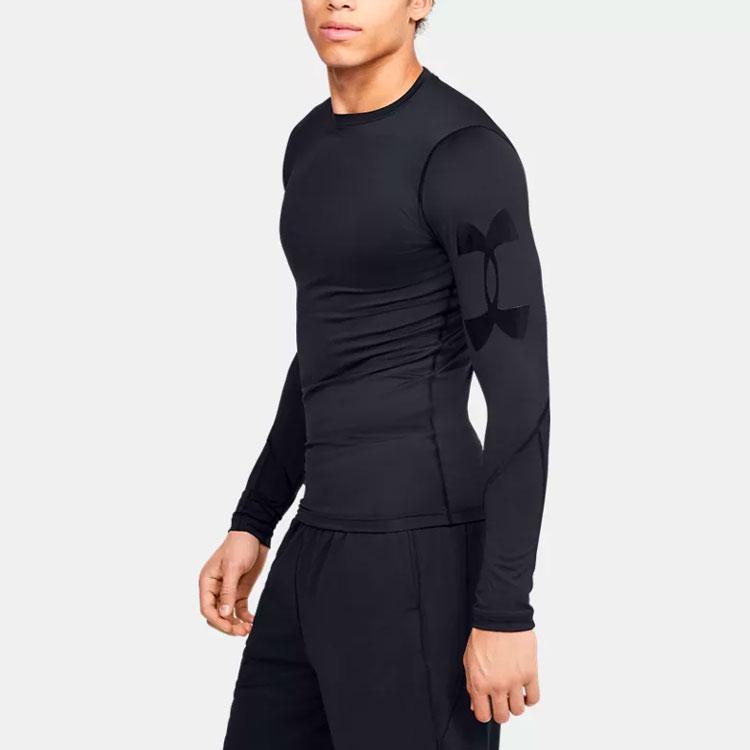 Under Armour Спортивная футболка с длинным рукавом, мужские топы, черная 1351817-001
