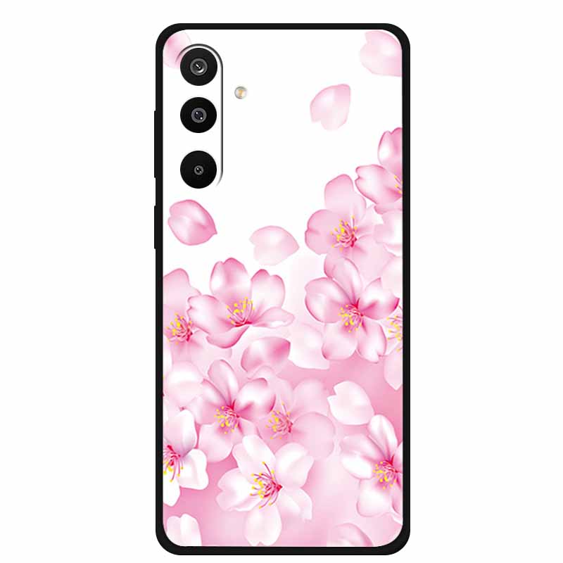 Чехол для Samsung Galaxy A36 5G Цветочный принт Силиконовые чехлы для телефона Обложка для Samsung A26 5G ТПУ Корпуса A 26 36 Черные ТПУ Чехлы