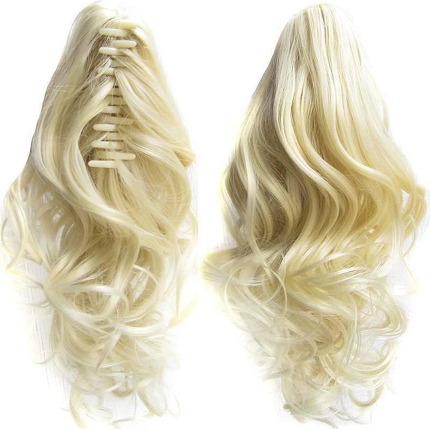 Clip In Curly Hair Wig Jaw Ponytail Hairs Extension Clip-on Claw Curly-Wavy Pony Tail Hairpiece Accessoires