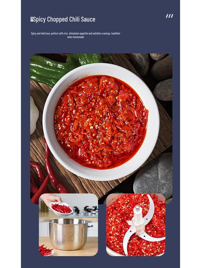 Han Jia Ou Si Automatic High-Power Commercial Meat Grinder & Electric Food Processor