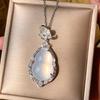 Jewelry Pendant Inlaid With White Ice Chalcedony Gourd Necklace Temperament Jade Pendant Pendant Female