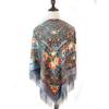 130*130cm Russian National Square Scarf Women Luxury Floral Print Fringed Ukrainian Shawl Babushka Handkerchief Head Wraps