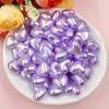High Quality 100Pcs Acrylic Peach Heart With Hole Shining Light 10.1*8.8mm DIY Jewelry Making Colorful Creative  Handmade Material Loose Beads