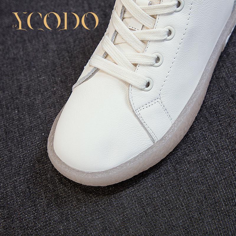 Женские весенне-осенние кожаные туфли с высоким берцем на мягкой подошве, маленькие белые туфли на плоской подошве, повседневная студенческая обувь для девочек