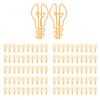 100pcs Plastic-coated Metal Cute Paper Clips Yellow/Pink Office Paper Clips  Wedding Decoration