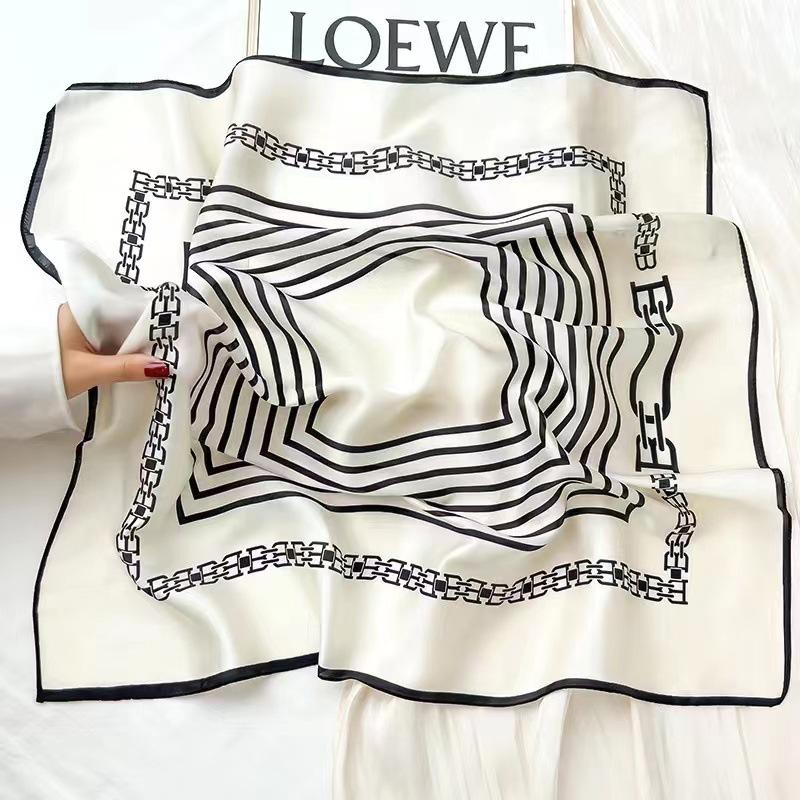 Luxury Silk Shawl Square Scarf for Women Satin Fashion Wraps Neckerchief Female Hair Bands Ribbon Headband Bandana Woman Hijab