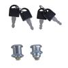 2 комплекта мебельных кулачковых замков с ключом для замены замка ящика шкафа, стола, защелки для ящика почтового ящика