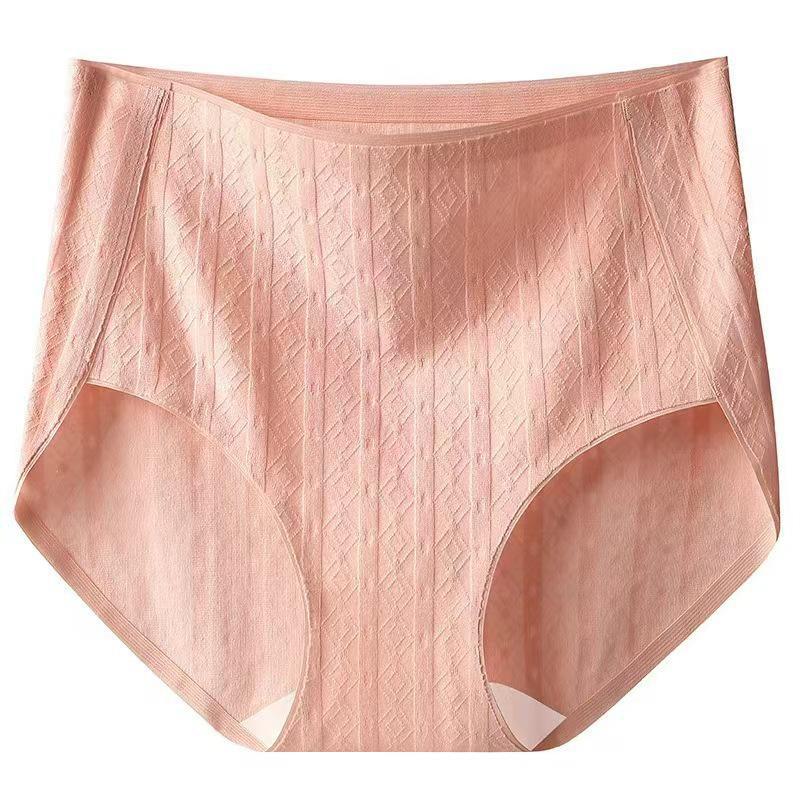 Женские бесшовные хлопковые трусы-боксеры с высокой талией 2024 года — антибактериальные, большого размера, сексуальный крой