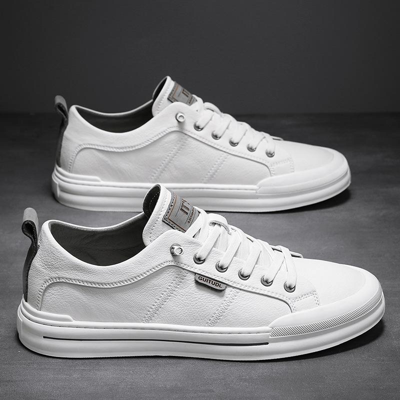 Модная мужская обувь 2025 Новая дышащая мужская спортивная обувь Повседневная кожаная обувь Мягкая удобная обувь для вождения