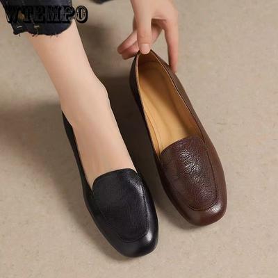 Кожаные туфли для женщин Повседневные туфли Bean для женщин Рабочая обувь Небольшие туфли-лодочки