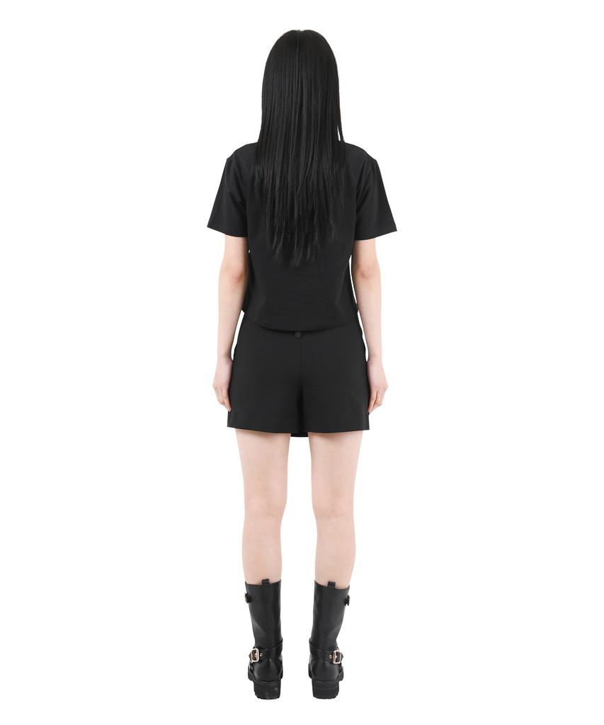Catharsis Mini Skirt Pants Black Pinstripe One Size