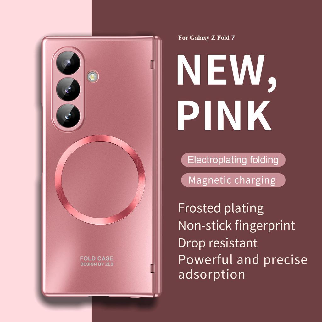 Z Fold 7 6 Case Magnetic Hinge protection Full Coverage Tough Case Anti-Fingerprint Shock Proof shell plain Anti-Fingerprint