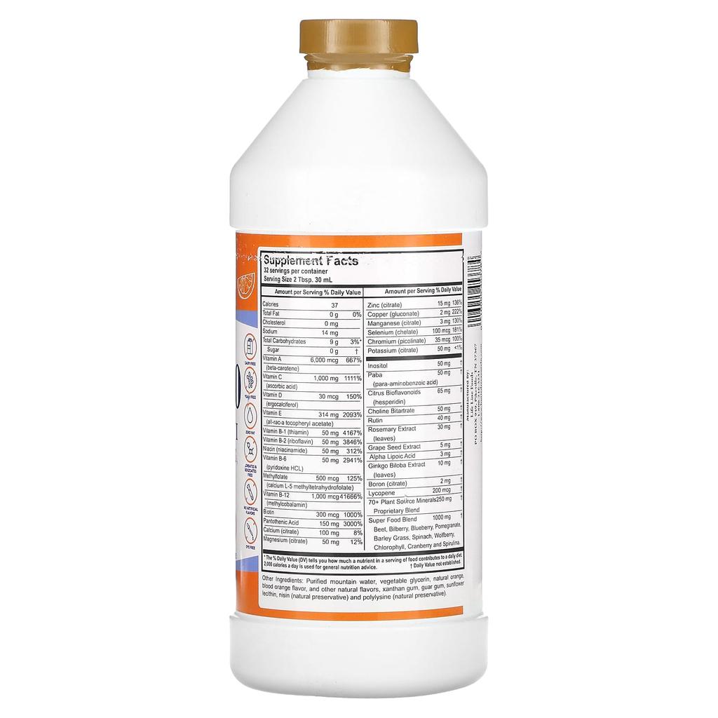 Liquid Nutrients, Vm100 Complete, Orange Zest, 946Ml (32Fl Oz)