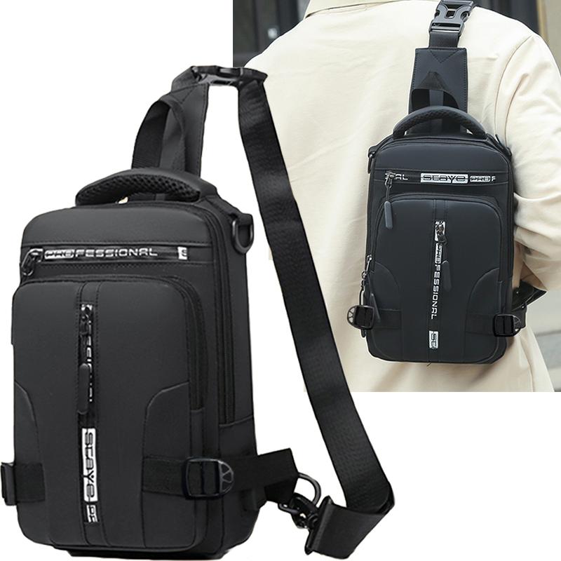 Мужская сумка-кроссбоди и на плечо двойного назначения, многофункциональная повседневная и универсальная однолямочная сумка-клатч, нагрудная сумка