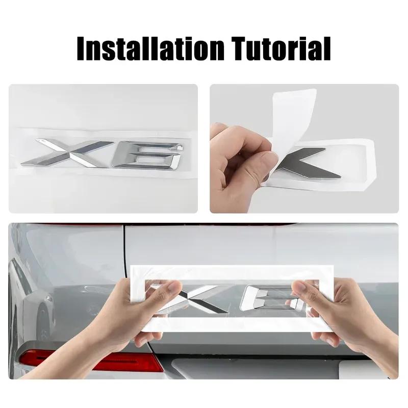3D ABS X1 X3 X4 X5 X6 Emblem Car Styling Body Rear Trunk Decor Sticker Decals For BMW M F31 F34 F32 E52 E53 E60 E90 E91 E92 E93