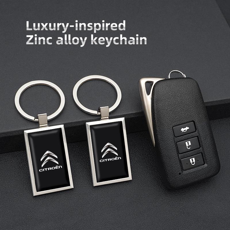 AOU4 1Pcs Zinc Alloy Car Keyring Auto Logo Keychain Pendant Decoration For Citroen C1 DS3 C2 C3 Vts C4 Saxo C4L C5 C6 C8 Xsara C3-XR