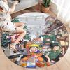 Naruto Characters Round Area Rug Carpet Rug For Living Room Bedroom Sofa Playroom Decor Nonslip Floor Mat