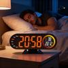 Voice Control Digital Alarm Clock 12/24H Format LED Electronic Clock LED Mirror Clock  Office Decor