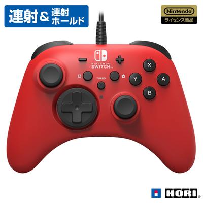Лицензированный Horipad для Nintendo Switch Проводной от Nintendo [Продукт Nintendo] (Красный, Соединение) [Совместимый Switch]