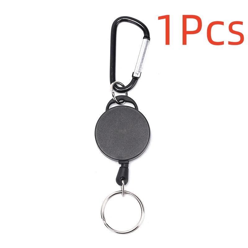 Stainless Steel Rope Camping Telescopic Burglar Chain Key Holder Tactical Keychain Outdoor Key Ring Return Retractable Key Chain