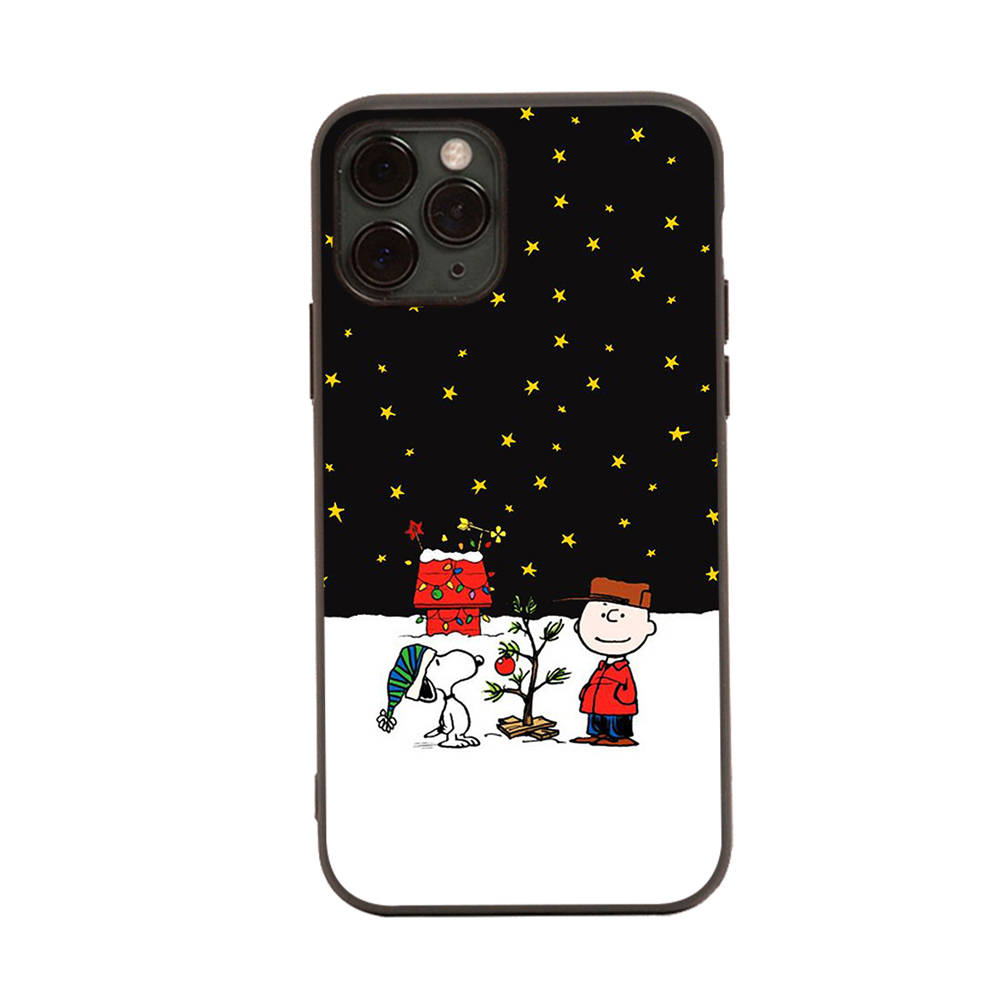 SM4 Snoopy Cartoon Black Sofe Case для iPhone 16 15 Plus 14 13 Pro 8 SE XR XS Max P30 Nova 5T Y5P Y6 Y7 Y8P Y9 Realme C30 C33 C31 VIVO Y36 V27