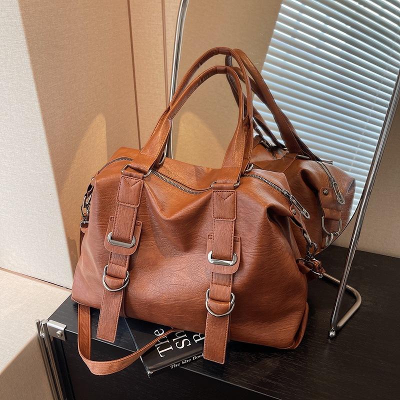 Женская сумка, большая вместительная сумка-тоут, мягкая кожаная сумка через плечо