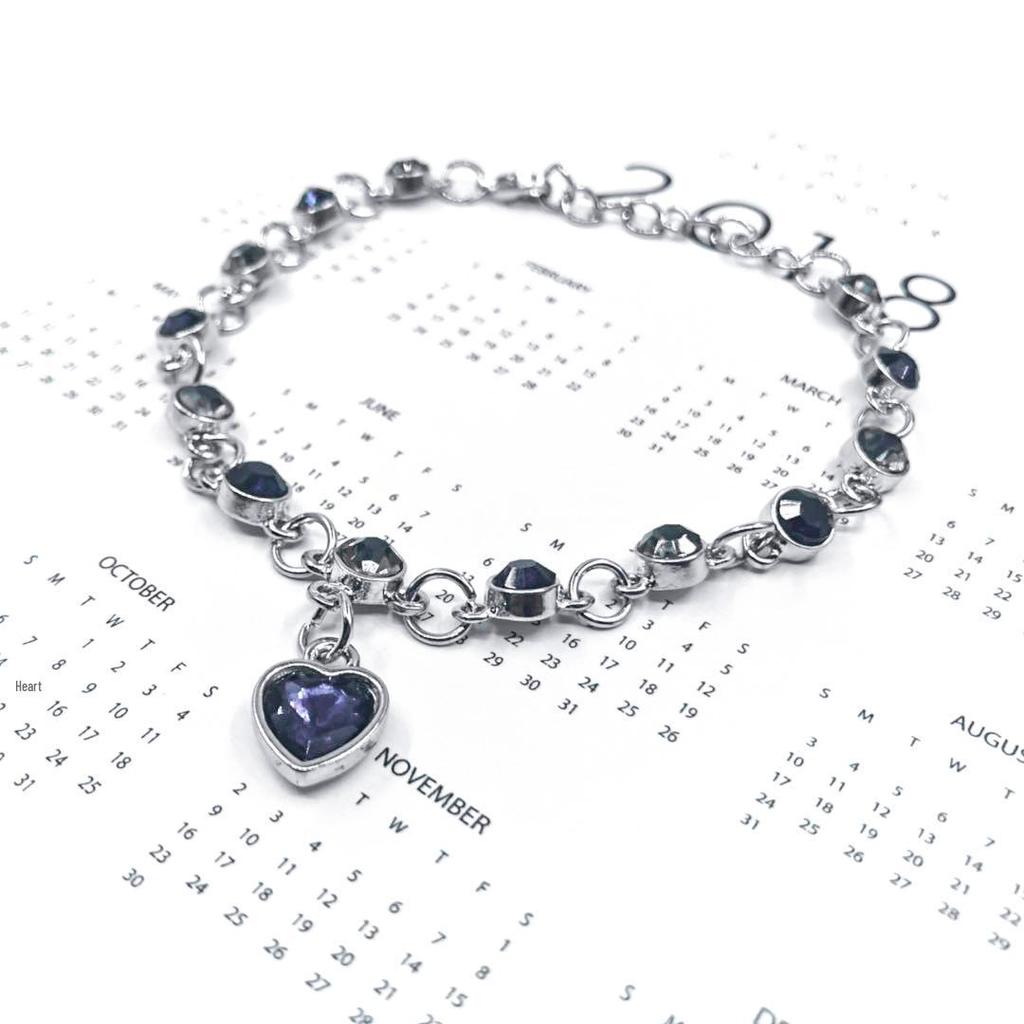 Women's Ocean Heart Crystal Bracelet - Fashionable Jewelry for Girls