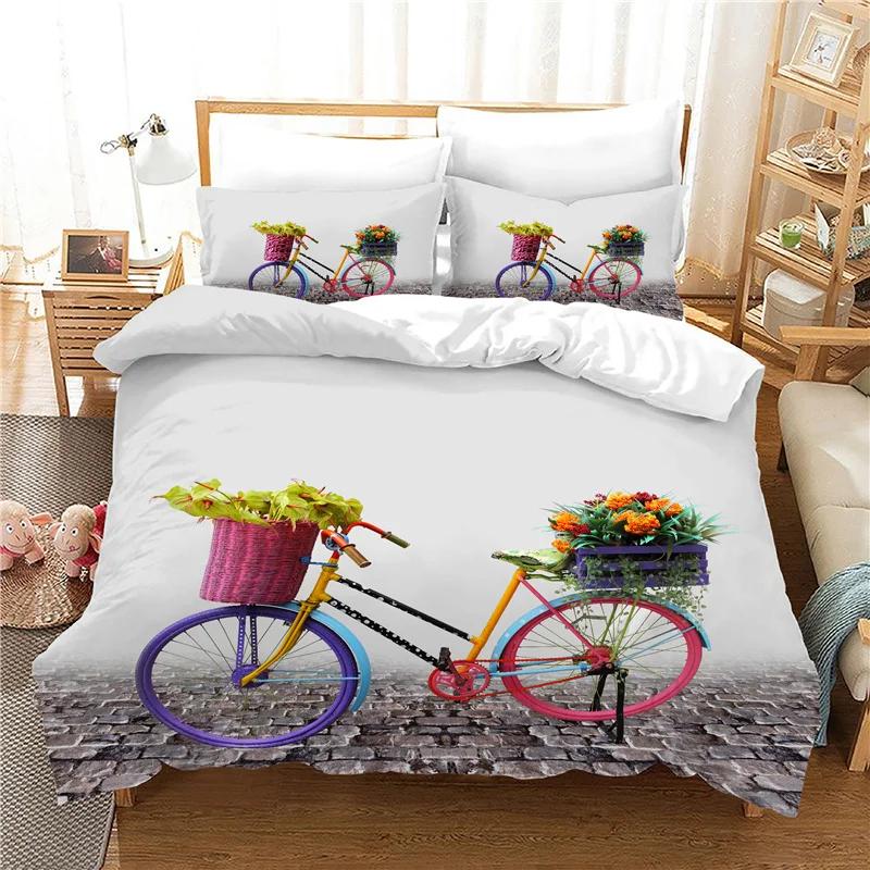 New Bedding Set Print Modern Simple Series Home Textile Bedclothes Microfiber Fabric Beddings Cute Single 140x210cm BedCover