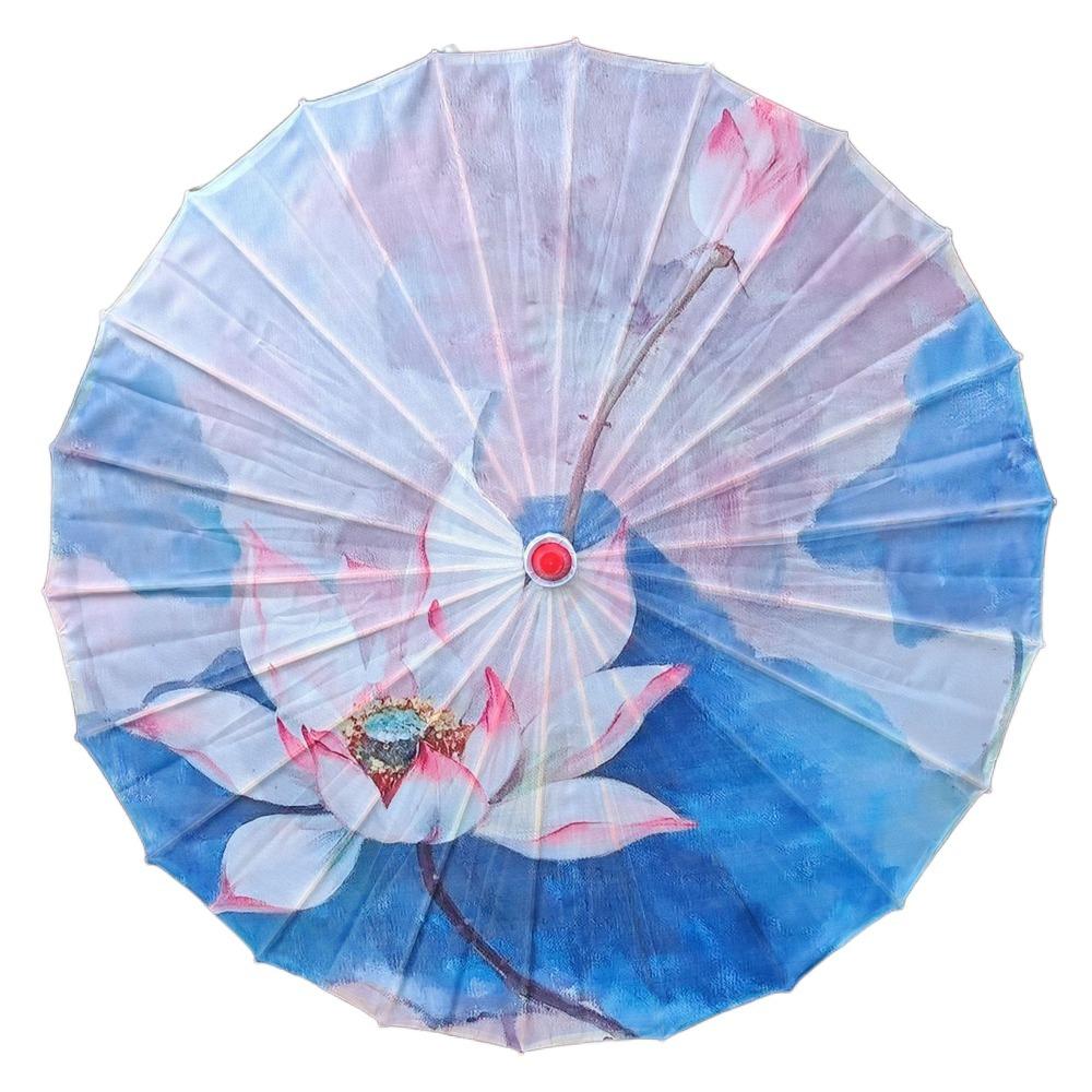Waterproof Silk Cloth Women Umbrella Rain Proof Costume Parasol Flower Oil Paper Umbrella Party