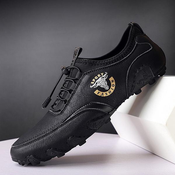 Mens Casual Leather Moccasins Shoes Flat Loafers Shoes Handmade Driving Dress Shoes