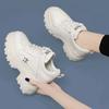 White Black Chunky Sneakers Women Spring Autumn Thick Bottom Dad Shoes Woman Fashion PU Leather Platform Sneakers Ladies