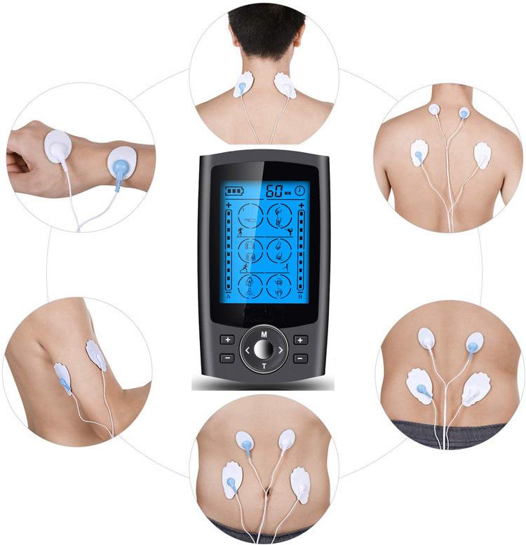 Tens Unit 24 Modes 20 Intensity Electric Stimulation Massager Muscle EMS Therapy Pain Relief Adjustable Lightweight LCD Display
