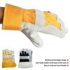 1Pair Safety Work Gloves Builder Leather Gloves Gardening Gloves Light-Duty Mechanic Welding Gloves Cowhide Leather for Men Women