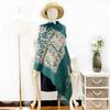 Xinjiang Tibetan Tourist Embroidered Scarf for Women, Ethnic Style Cheongsam Shawl, Warm Tassel Cashmere Yunnan Scarf