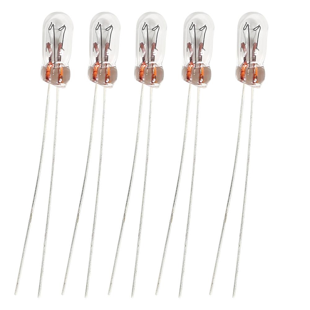 5pcs T3 14V 0.56W Car Interior Light Professional Bulbs Audio Gear Indicator Instrument Transparent Glass Light Accessories