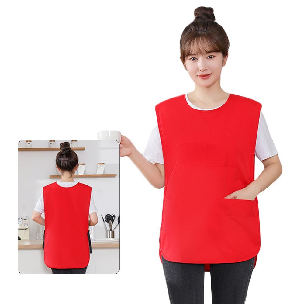 Waterproof Stain-Resistant Apron Nylon Vest Style Breathable Sleeved Apron Multipurpose Clothing Accessories